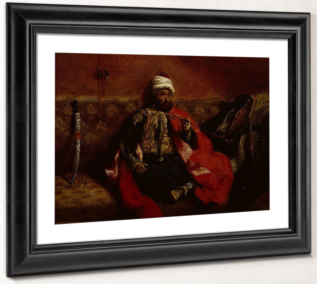 A Turk Smoking Sitting On A Sofa By Ferdinand Victor Eugene Delacroix Phoenix 4x3
