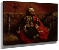 A Turk Smoking Sitting On A Sofa By Ferdinand Victor Eugene Delacroix Phoenix 4x3