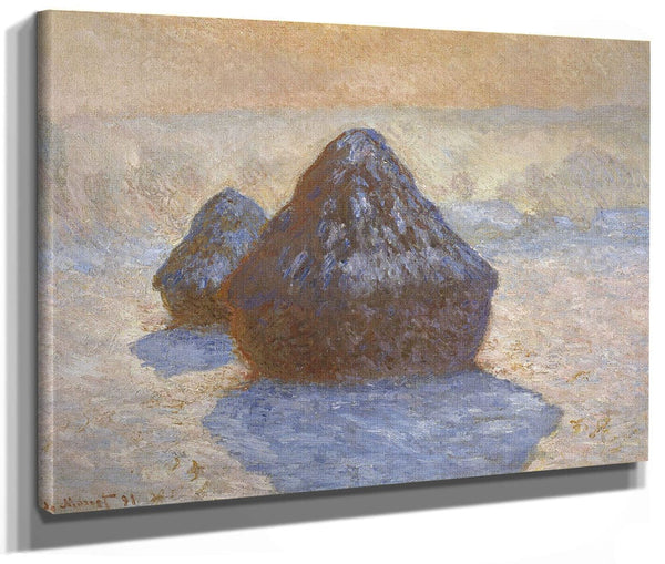Haystacks Snow Effect By Claude Monet Phoenix 4x3