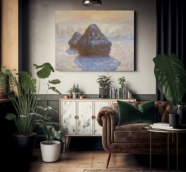 Haystacks Snow Effect By Claude Monet Phoenix 4x3