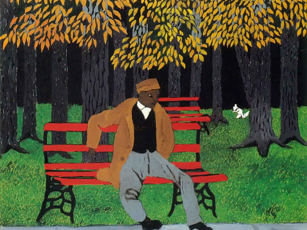 Man By On By A By Bench By Self By Portrait By Horace By Pippin Phoenix 4x3