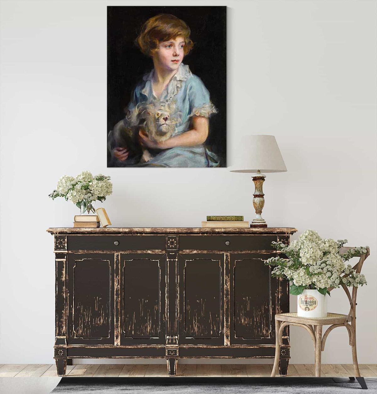 Portrait Of A Child With A Steiff Lion by Philip Alexius De Laszlo