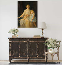 Portrait Of Mrs Claude Leigh And Miss Virginia Leigh by Philip Alexius De Laszlo