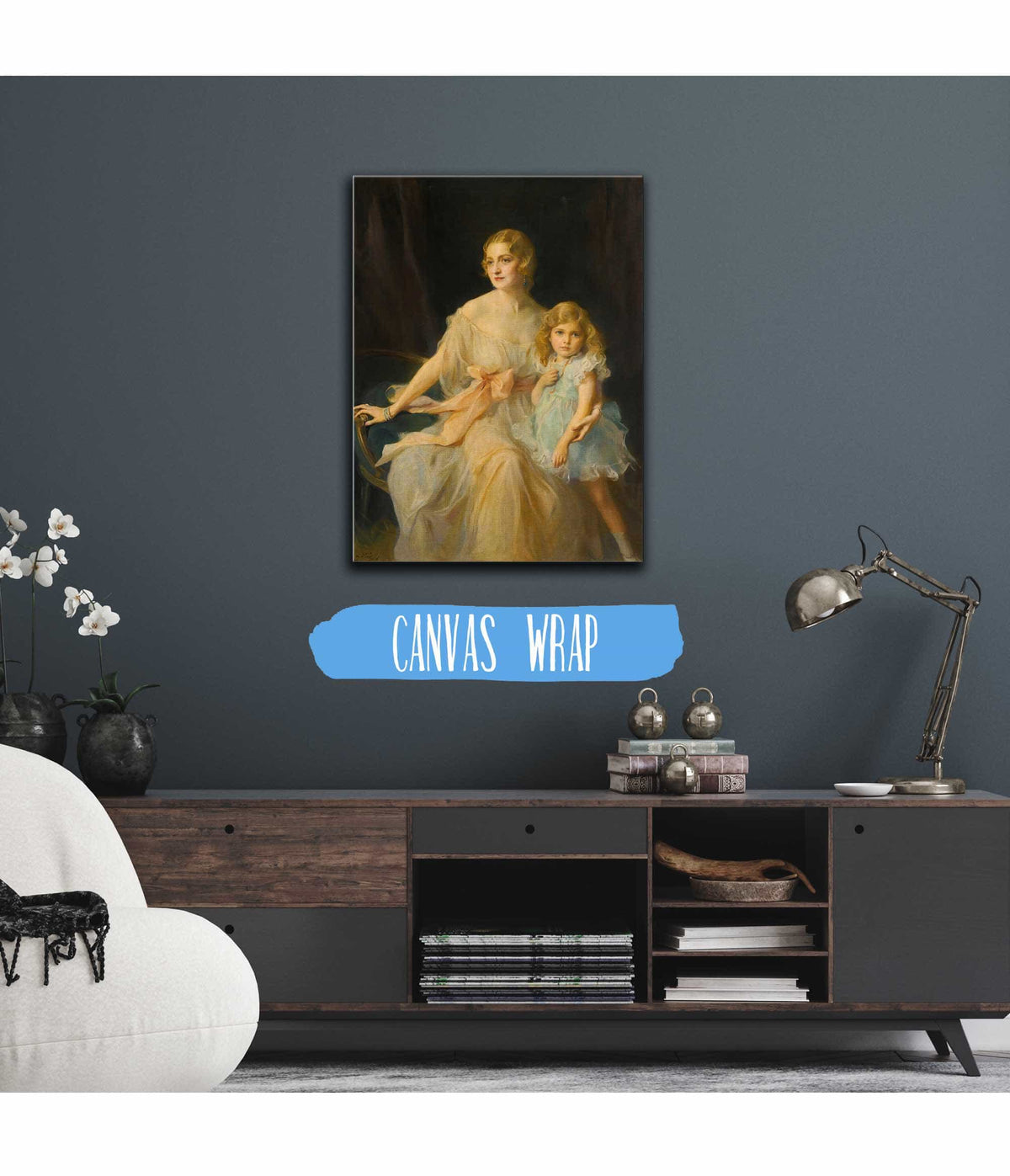 Portrait Of Mrs Claude Leigh And Miss Virginia Leigh by Philip Alexius De Laszlo