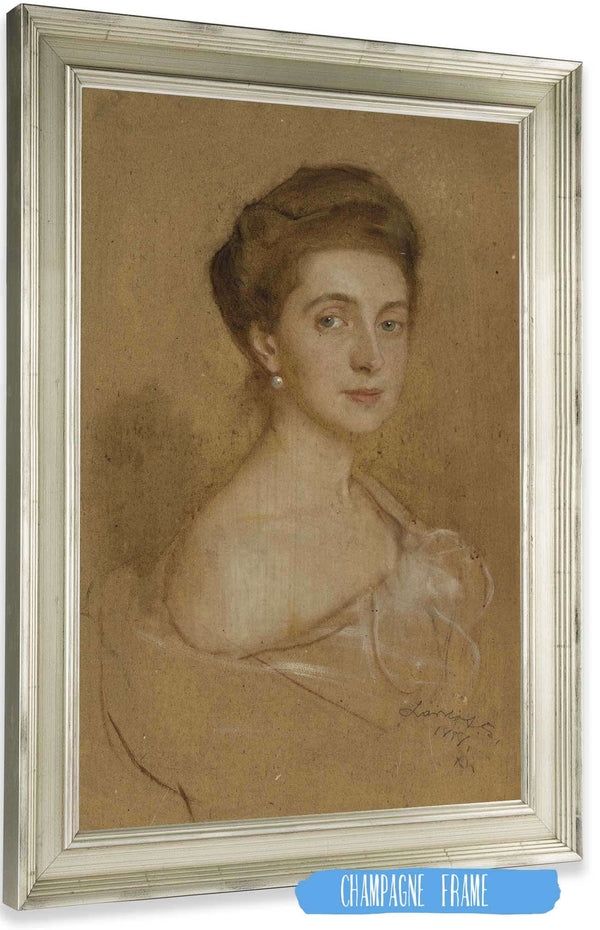 Portrait Of A Lady With A Pearl by Philip Alexius De Laszlo Posters, Prints, & Visual Artwork