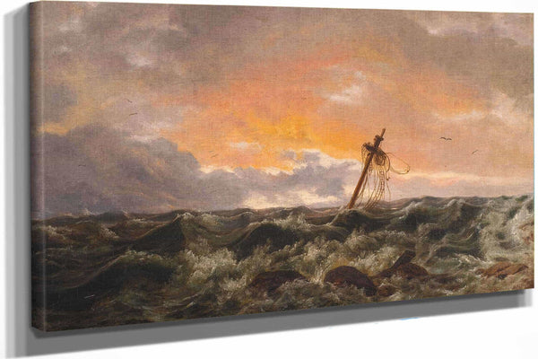 Seascape With A Wreck by Johan Christian Dahl