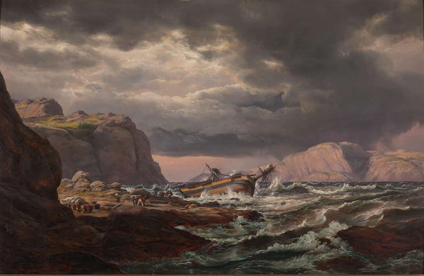 Shipwreck On The Coast Of Norway by Johan Christian Dahl