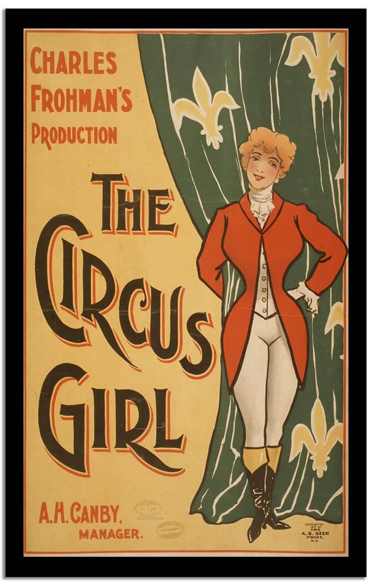 The Circus Girl Vintage Circus Poste Print Canvas Art Framed Print