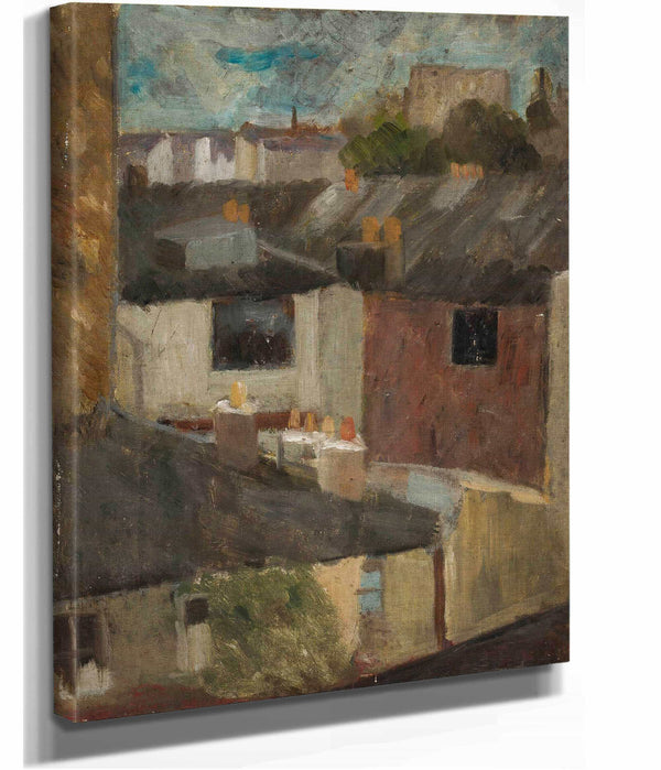 View Through The Window Of A Workroom by Tadeusz Makowski