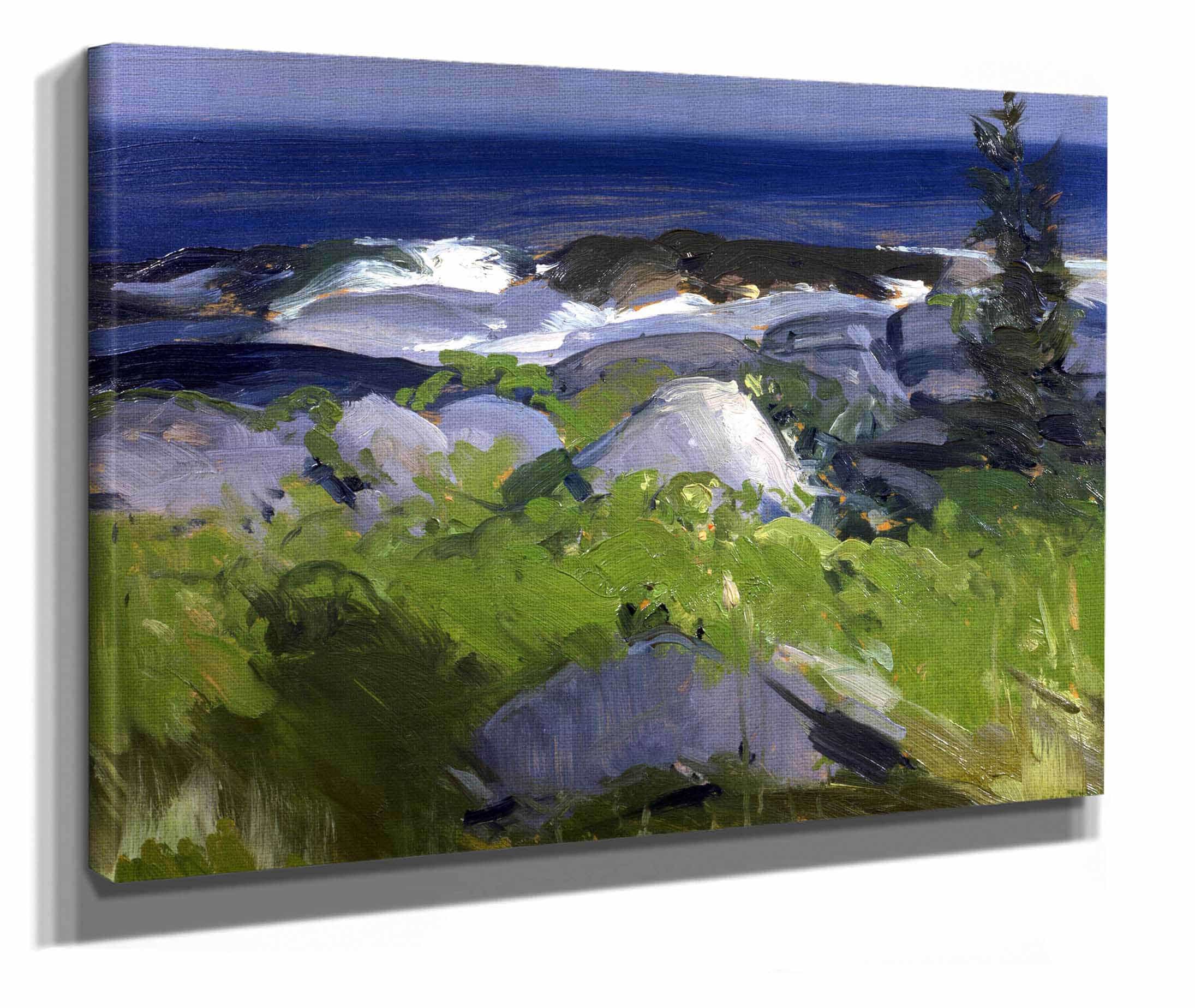 Tableau Sur Toile Encadré – George Wesley Bellows 'The Gulls Monhegan' – Art Mural