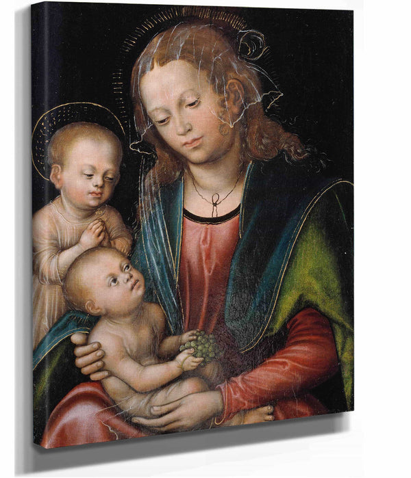 Virgin And Child Adored By The Infant St John by Lucas Cranach The Elder