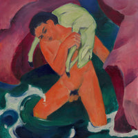 Young Boy With A Lamb The Good Shepherd by Franz Marc