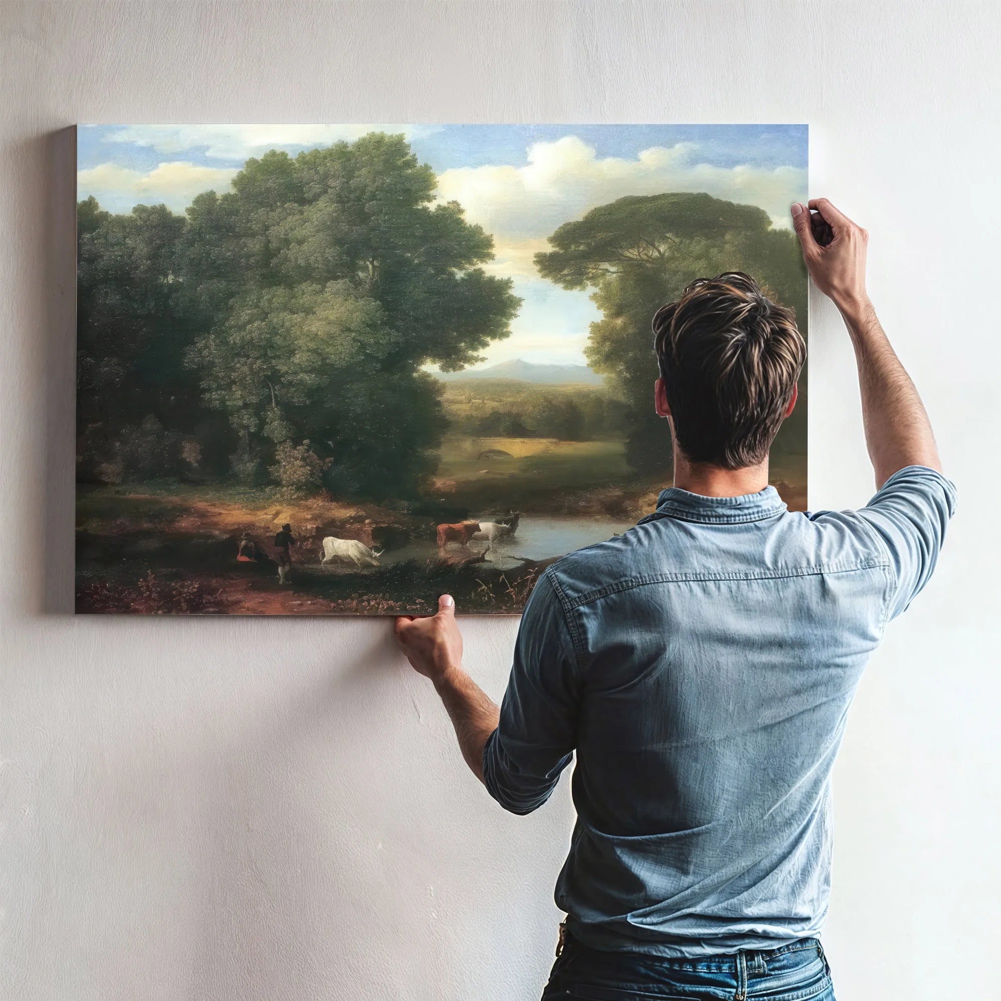 A Bit Of The Roman Aqueduct By George Inness Fine Art Print