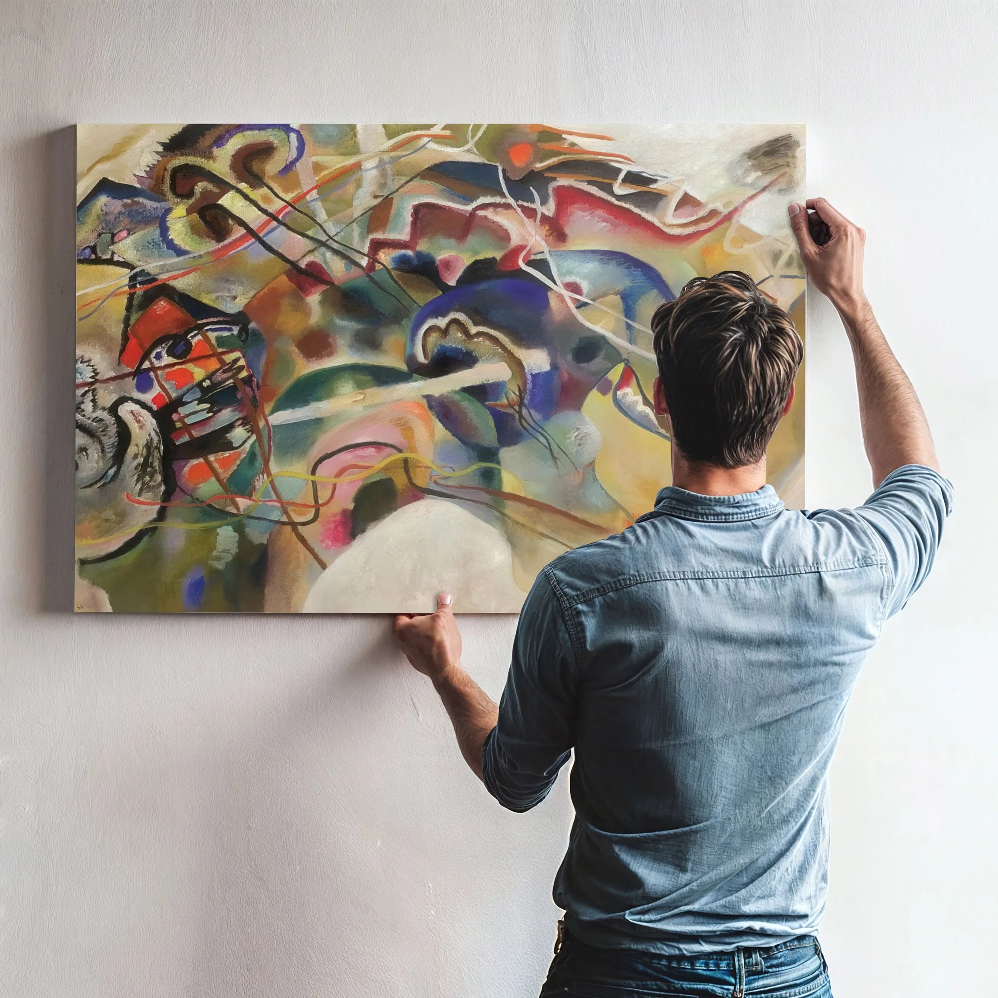 Picture With White Border 1913 By Wassily Kandinsky Fine Art Print