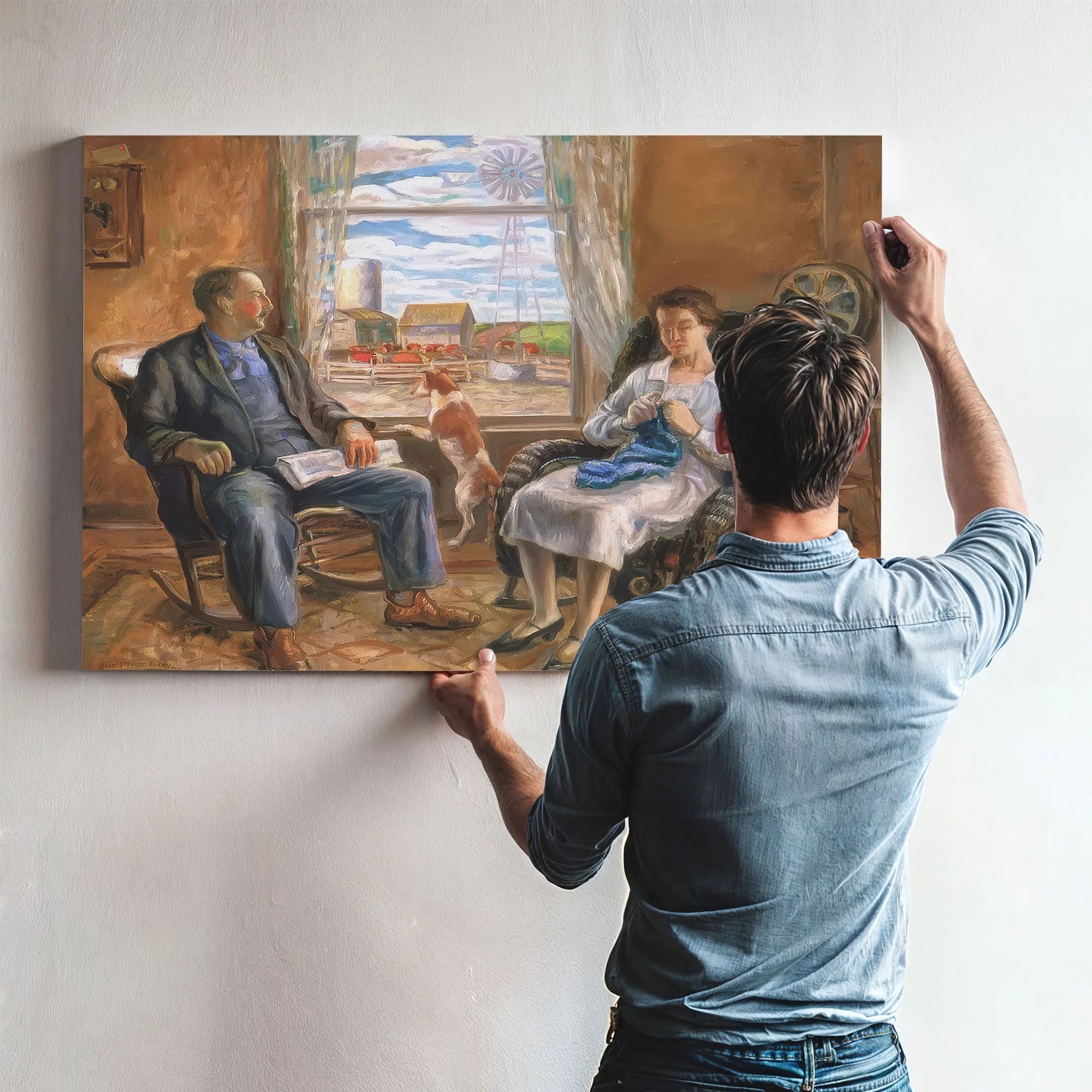 The Old Folks (Mother And Father) By John Steuart Curry Fine Art Print