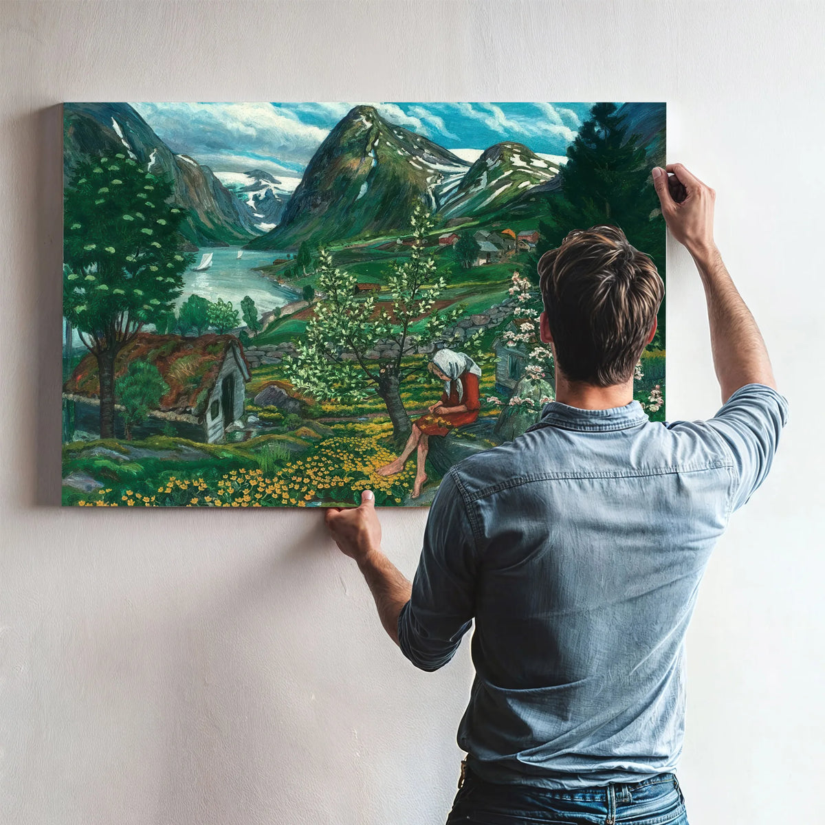 Kari Motif From Sunde By Nicolai Astrup Fine Art Print
