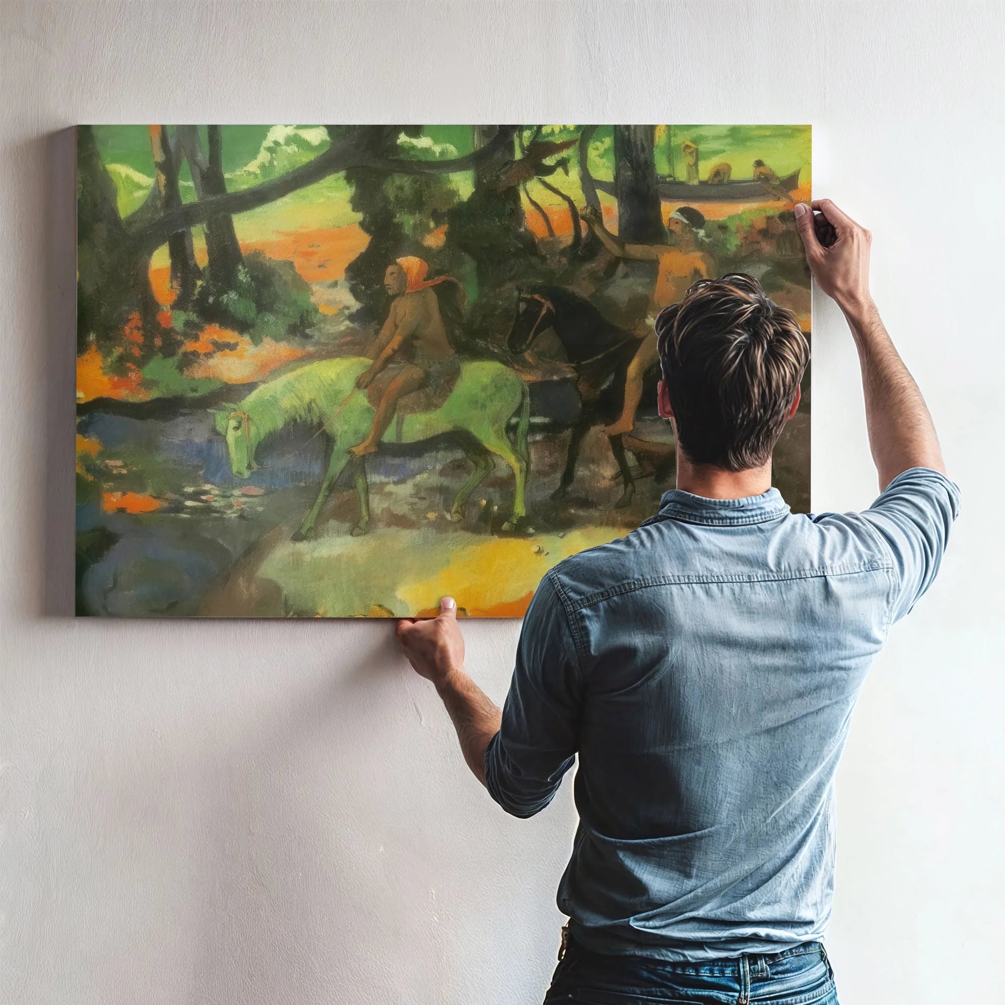 The Ford ( The Flight) By Paul Gauguin Fine Art Print