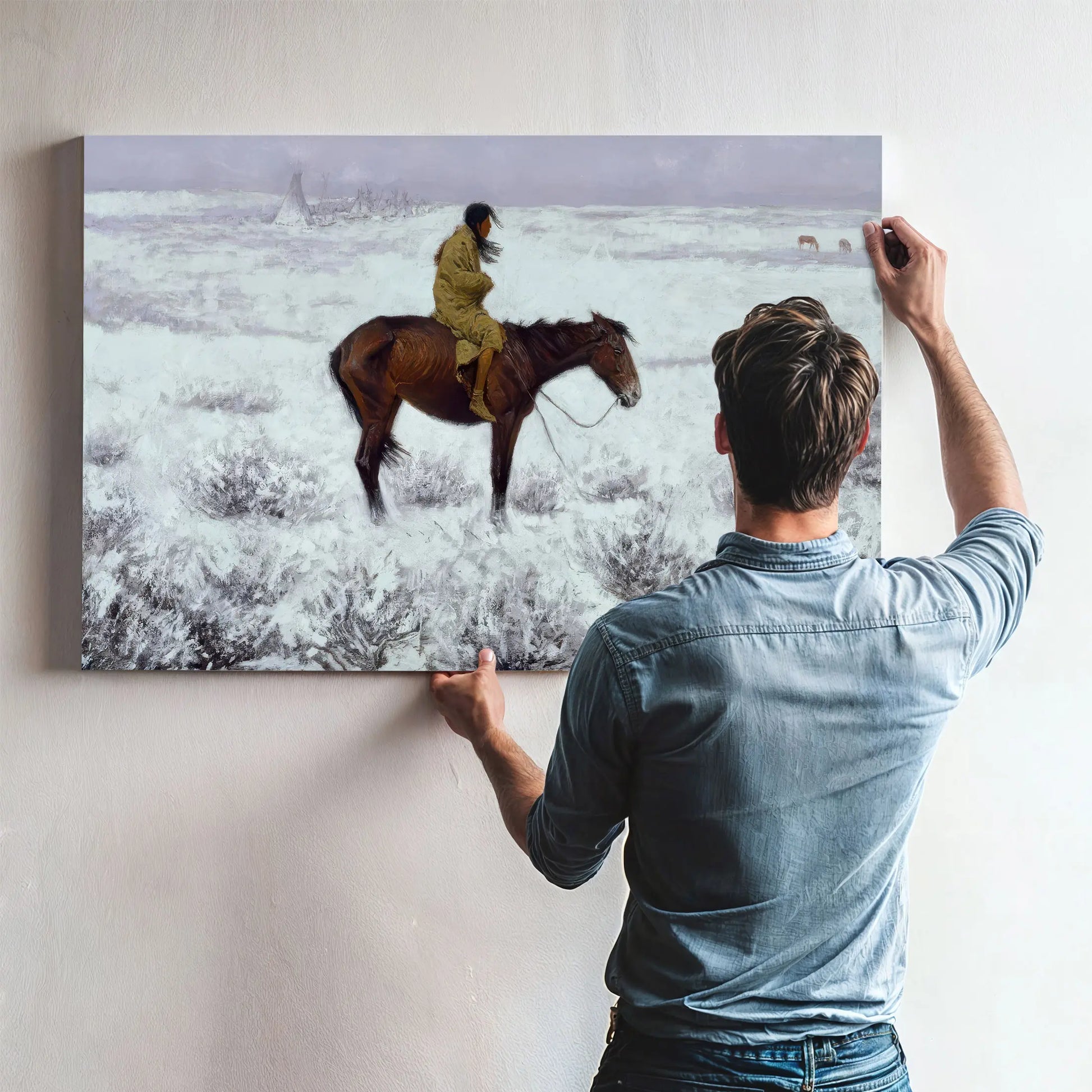 The Herd Boy C Oil On Canvas by Frederic Remington