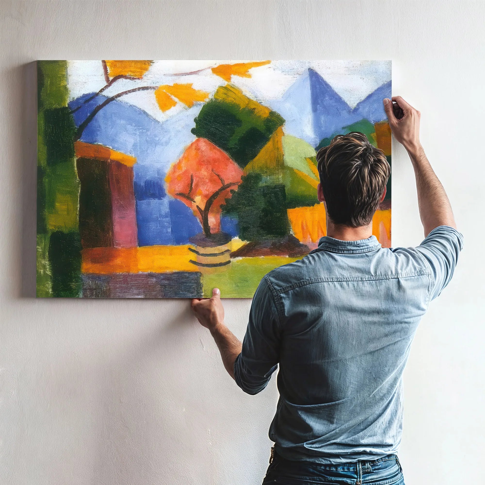 Garden At Lake Thun By August Macke Fine Art Print