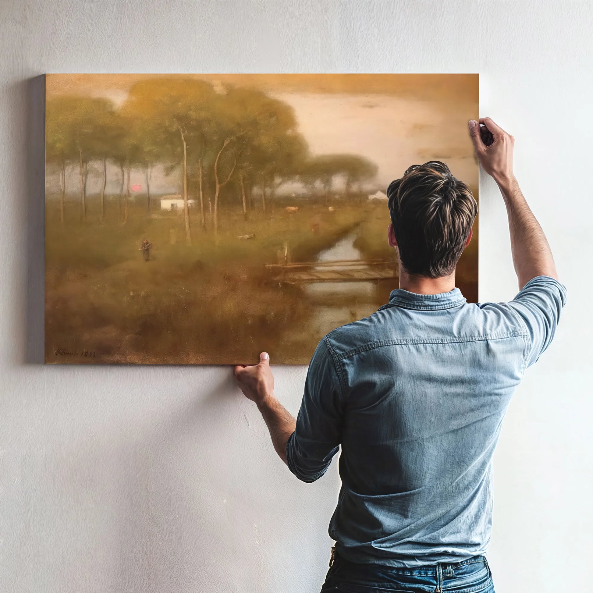 Early Moonrise Tarpon Springs By George Inness Fine Art Print