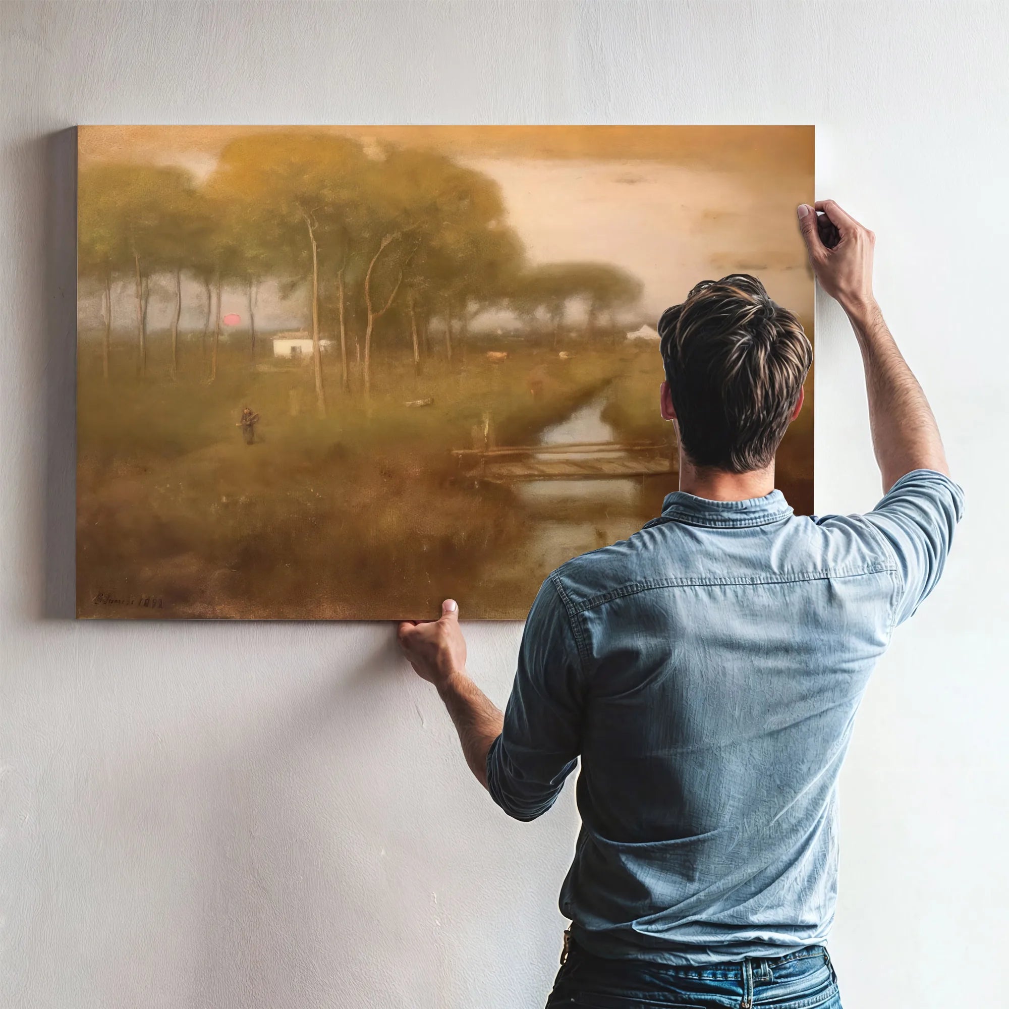 Early Moonrise Tarpon Springs By George Inness Fine Art Print