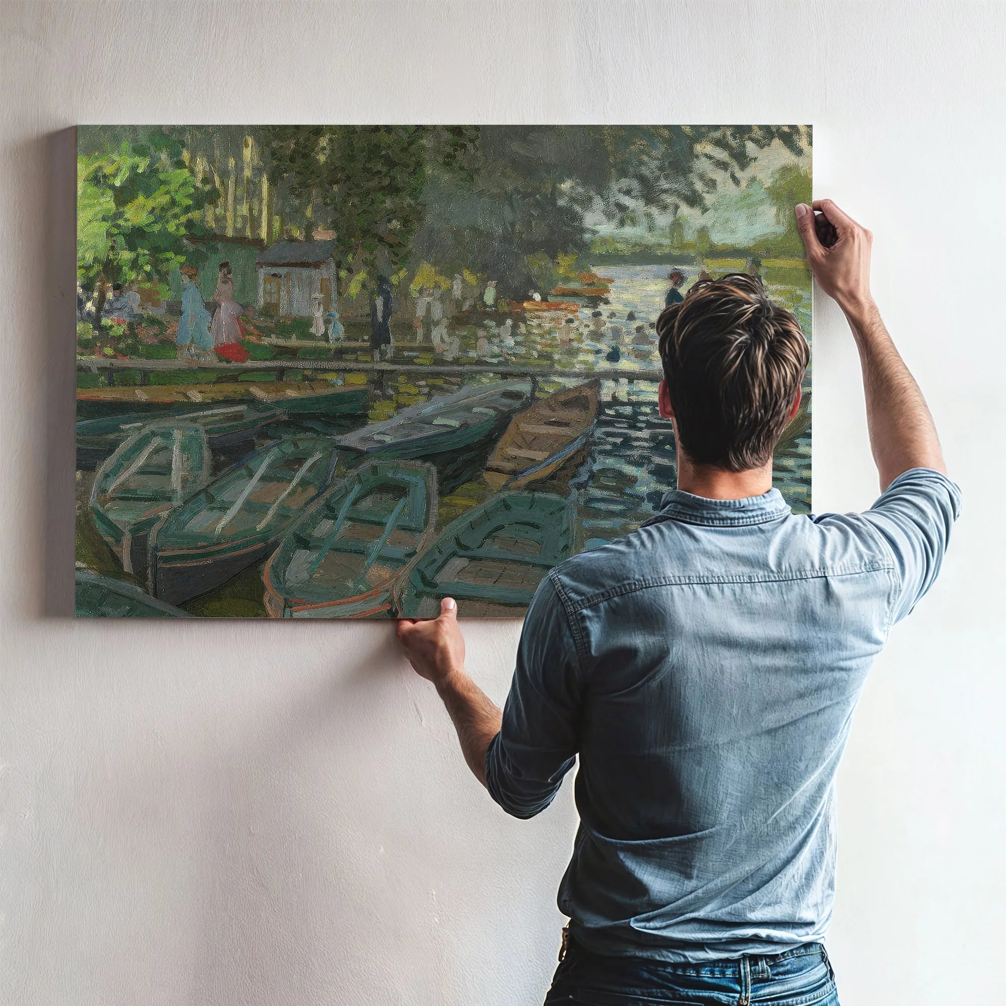 Monet Bathers At La Grenouille Re By Claude Monet Fine Art Print