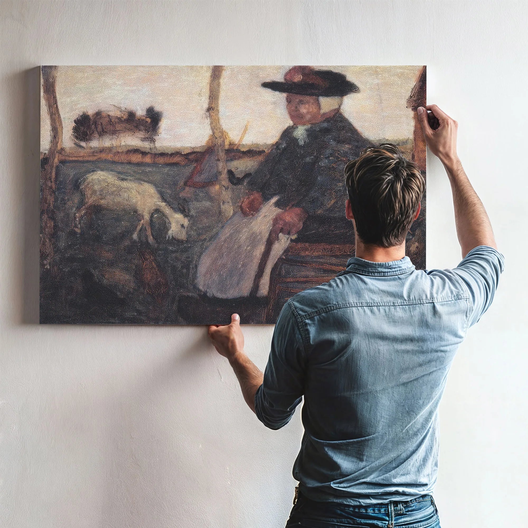 Old Farmer With A Goat By Paula Modersohn Becker Fine Art Print