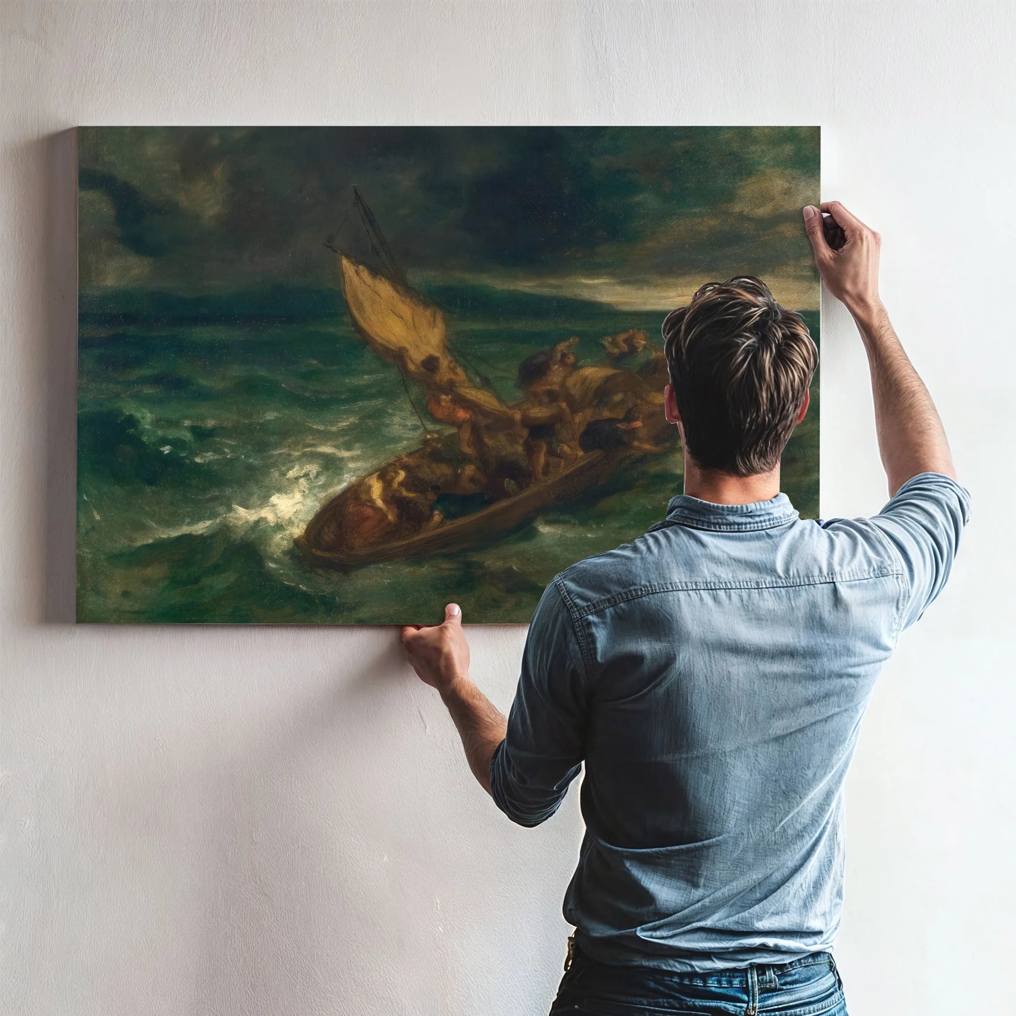 Christ On The Sea Of Galilee By Eugene Delacroix Fine Art Print