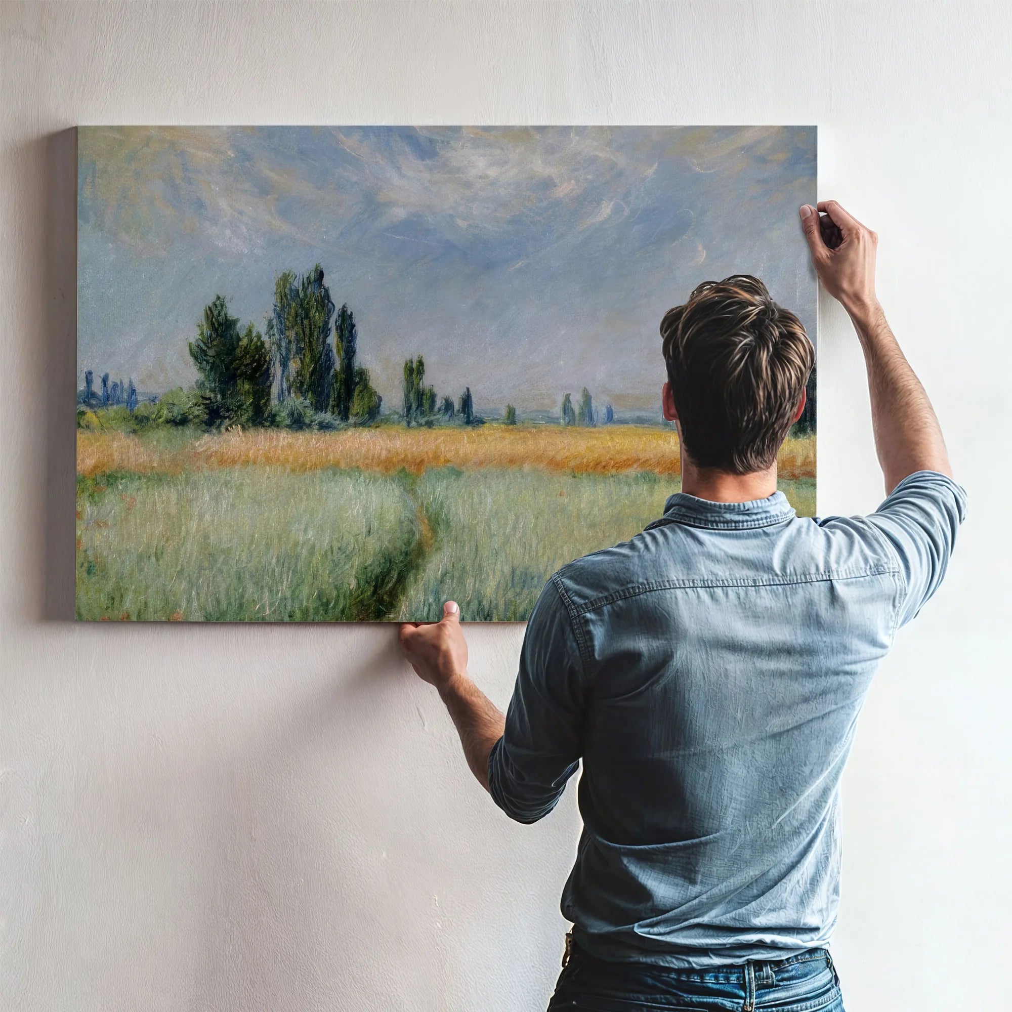 Wheat Field By Claude Monet Fine Art Print