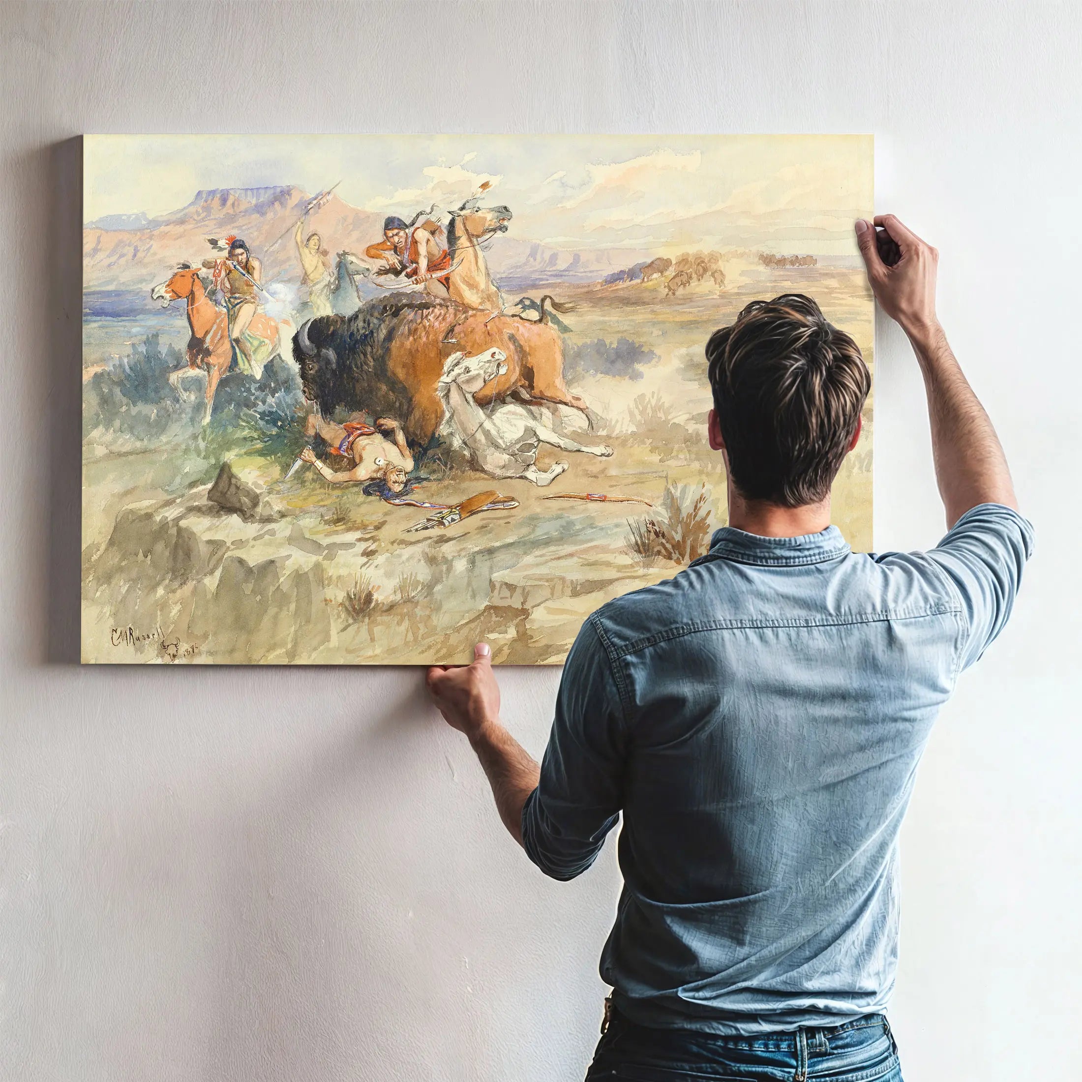 Buffalo Hunt No 15 by Charles Marion Russell