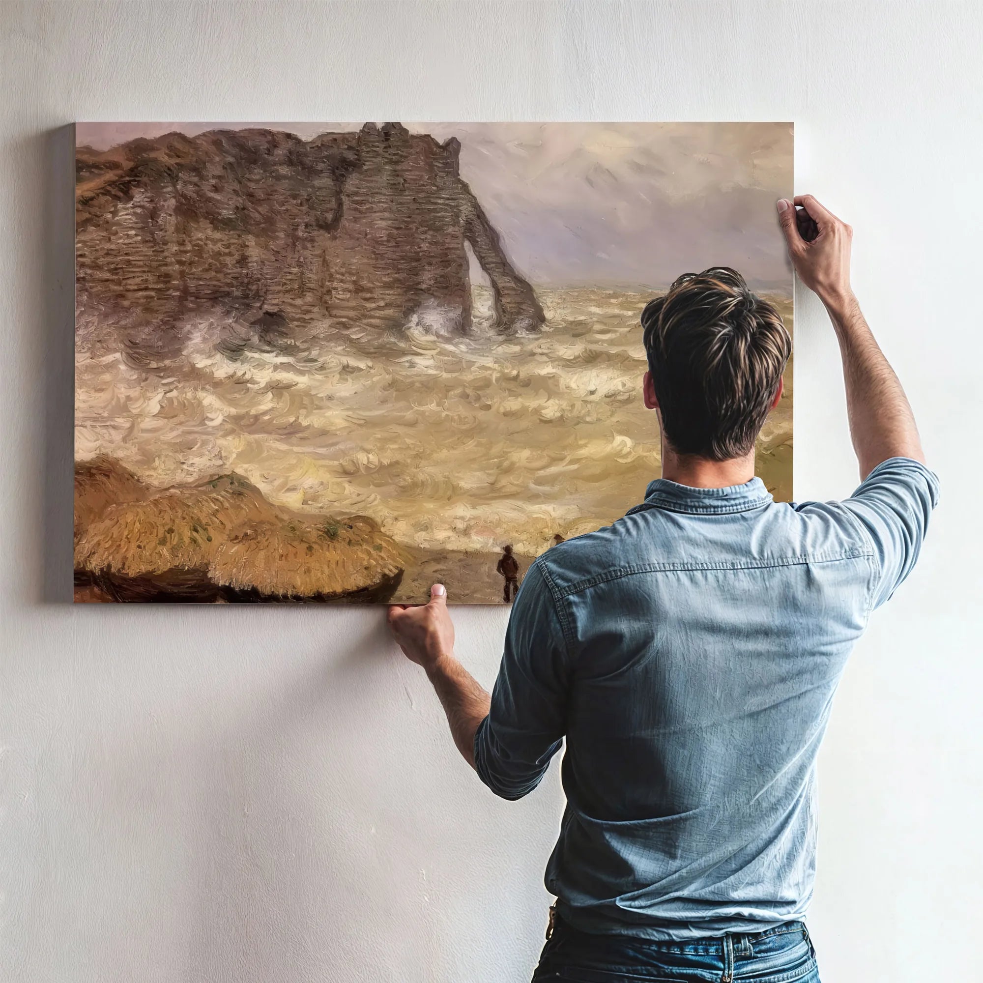 Rough Sea At Etretat By Claude Monet Fine Art Print