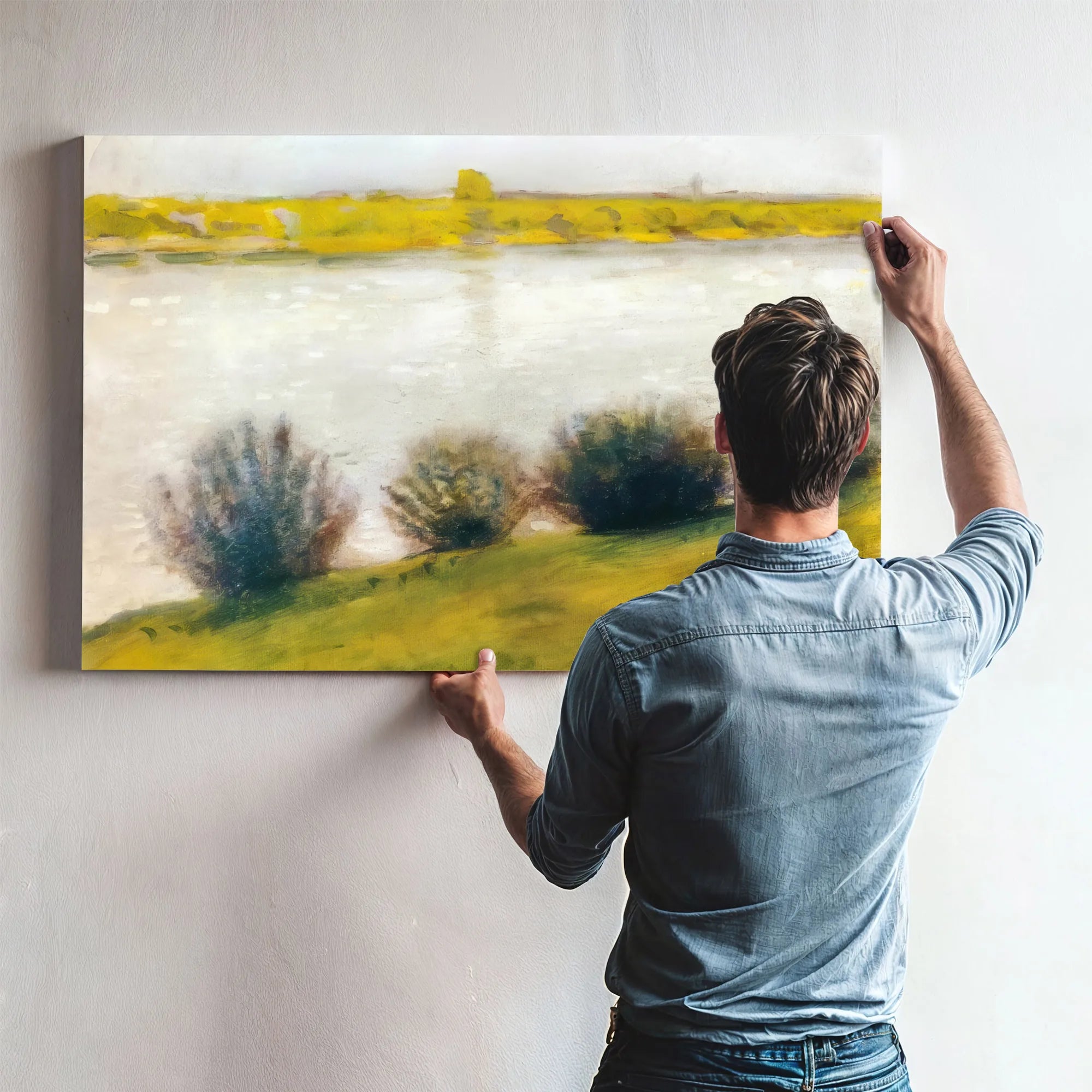 The Rhine In Hersel By August Macke Fine Art Print
