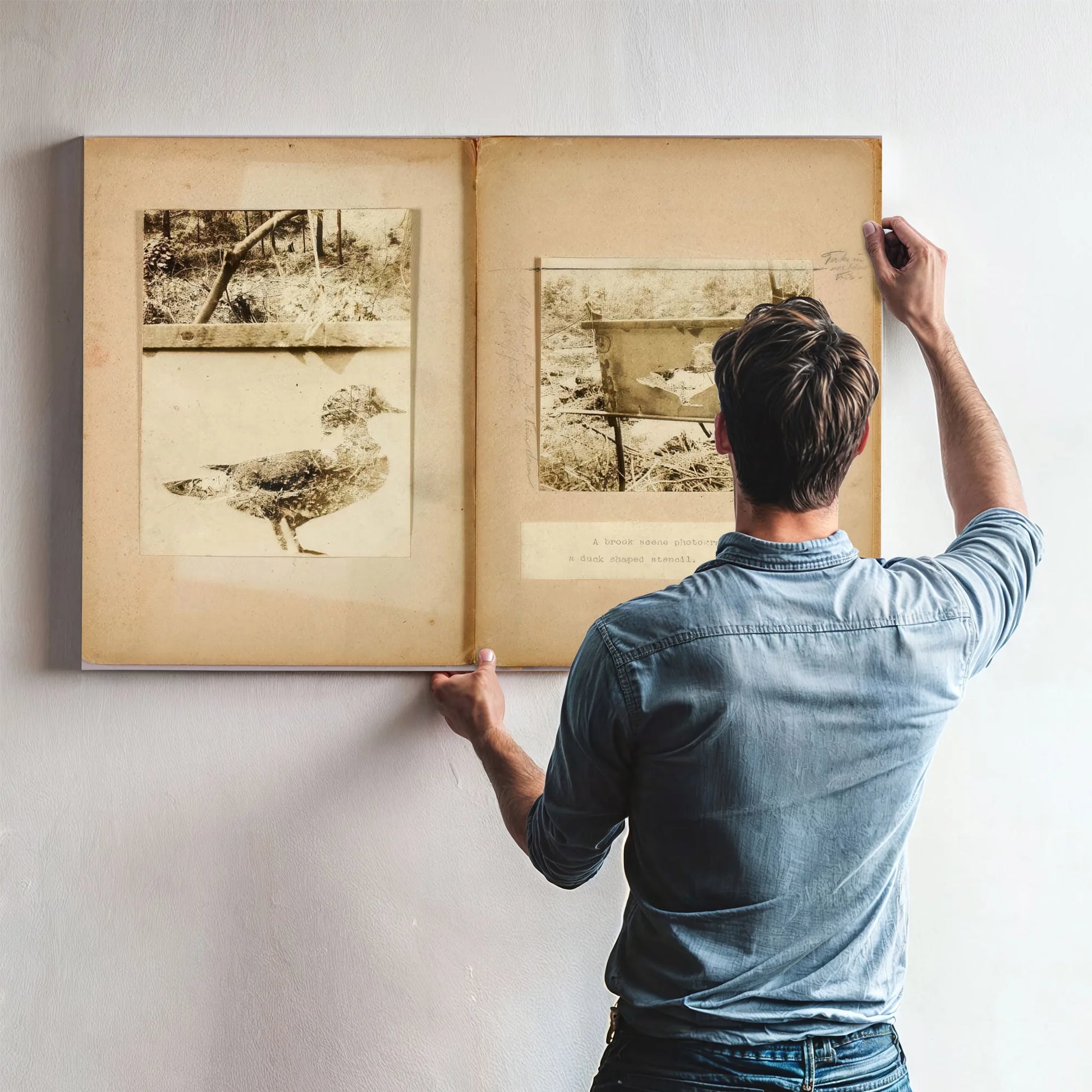 Stencil Ducks, Study Folder For Book Concealing Coloration In The Animal Kingdom By Abbott Handerson Thayer Fine Art Print