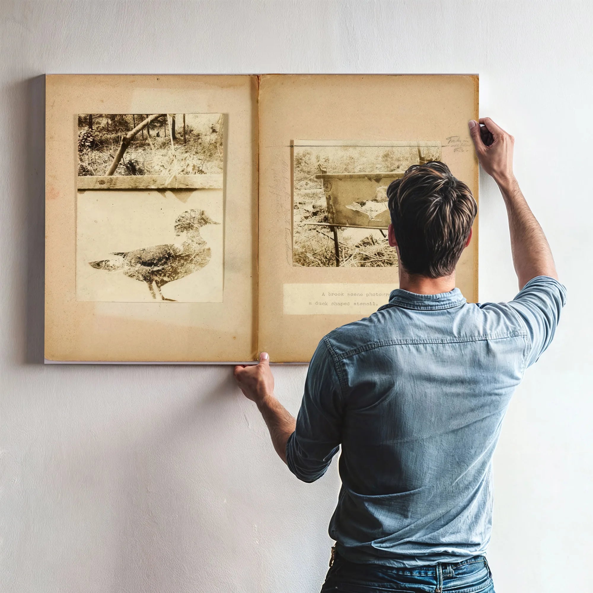 Stencil Ducks, Study Folder For Book Concealing Coloration In The Animal Kingdom By Abbott Handerson Thayer Fine Art Print