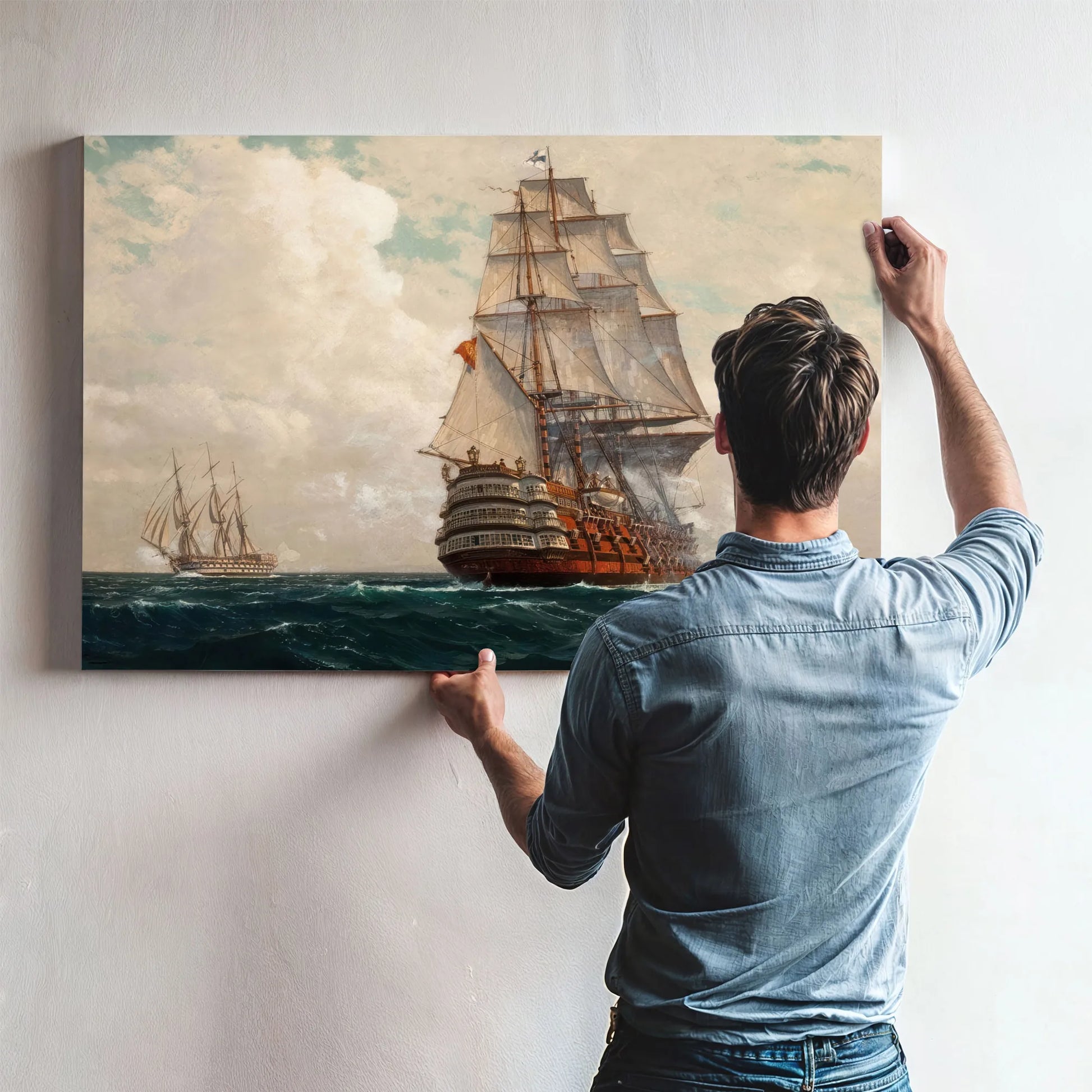 Ship At Sea By Michael Zeno Diemer Fine Art Print