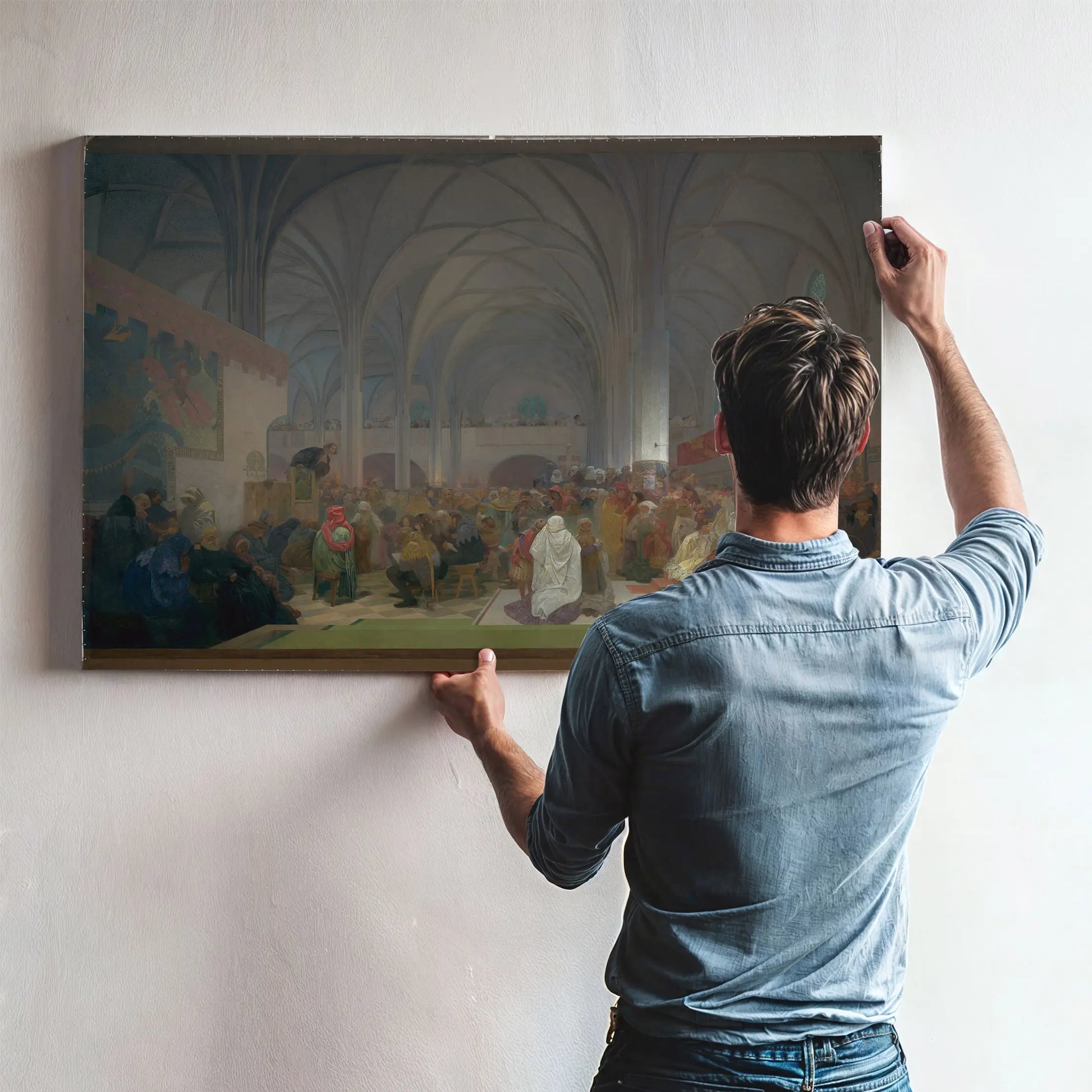 Master Jan Hus Preaching by Alphonse Mucha
