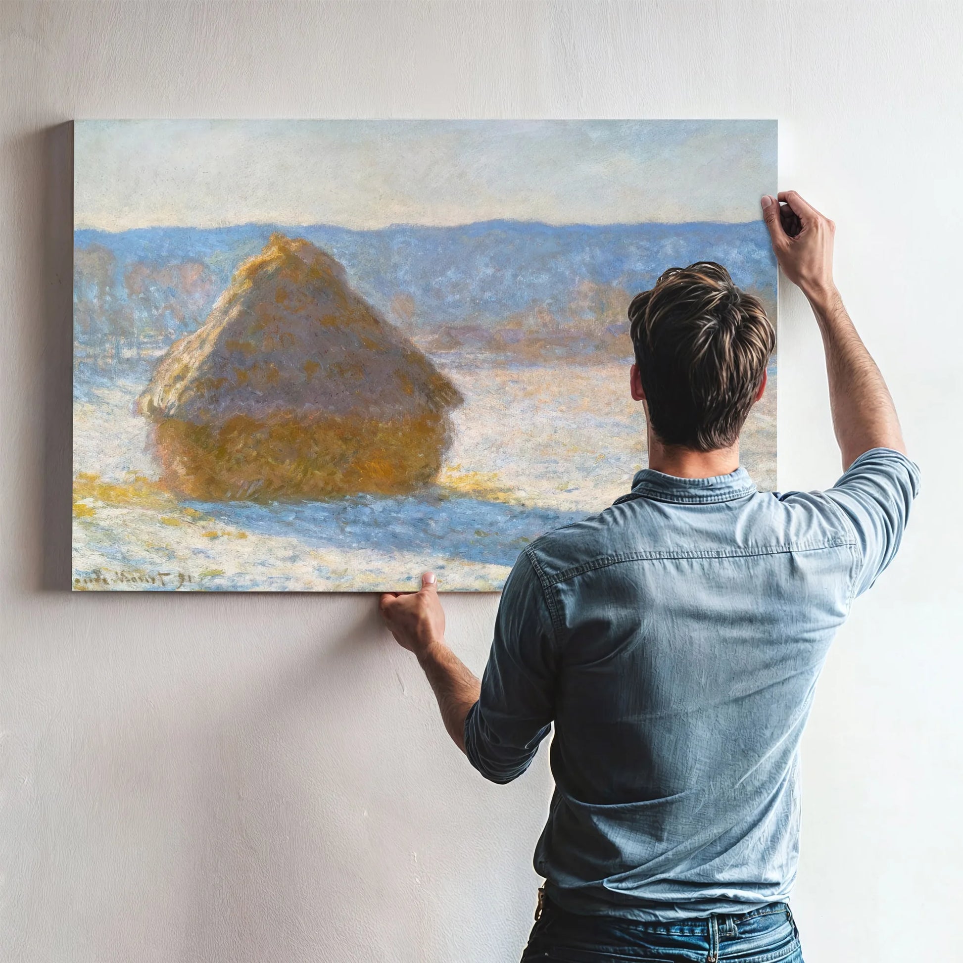 Grainstack (Snow Effect) By Claude Monet Fine Art Print