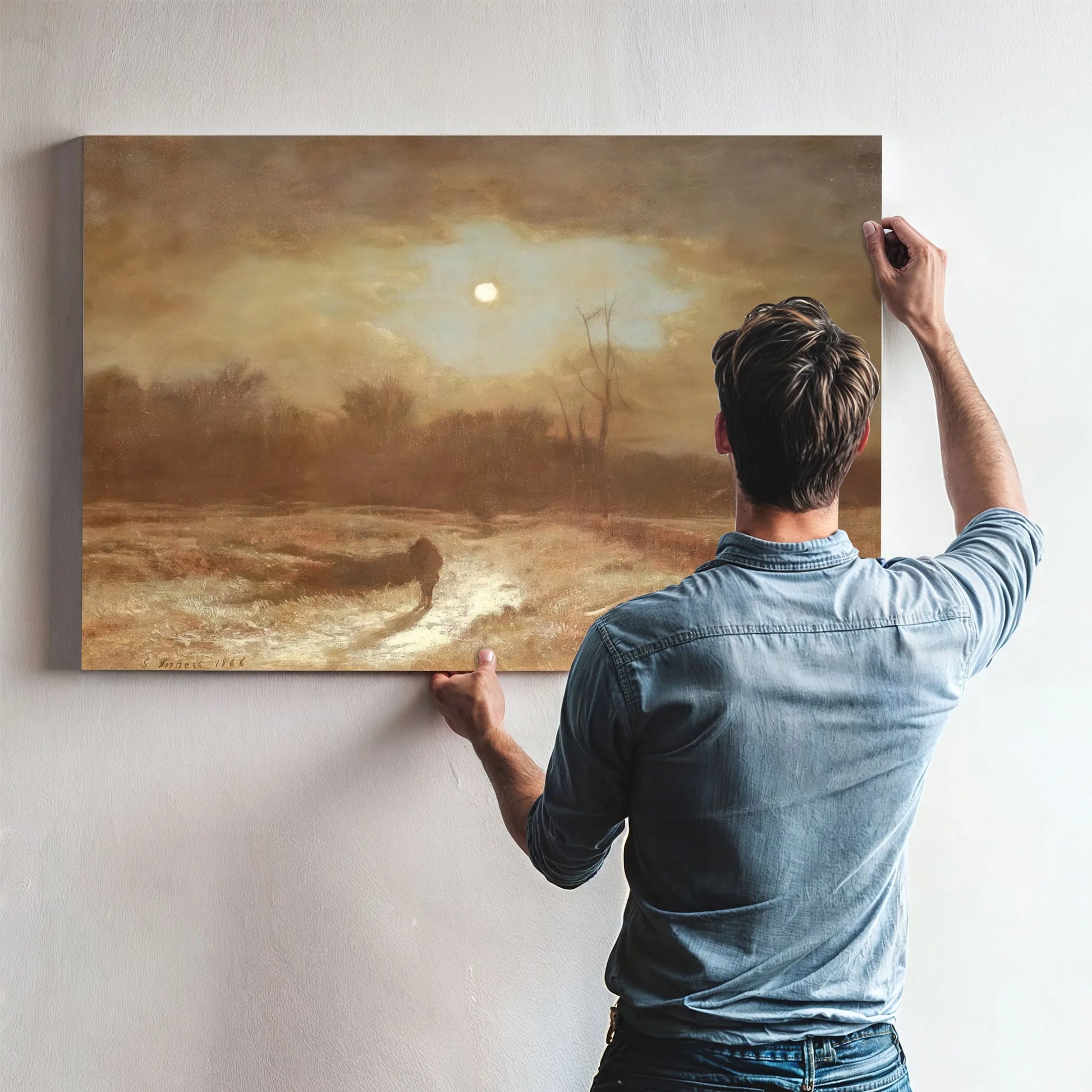 Christmas Eve (Winter Moonlight) By George Inness Fine Art Print