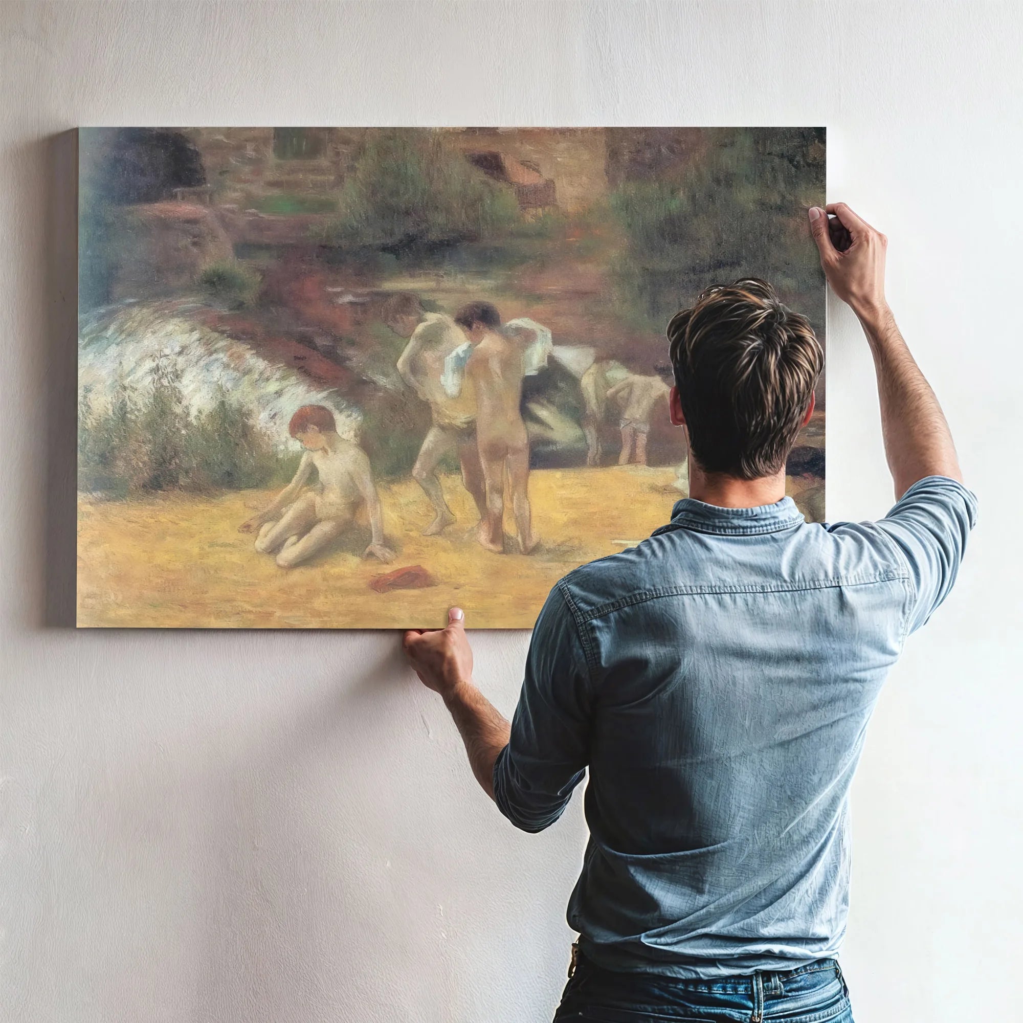 Young Bretons A Bath By Paul Gauguin Fine Art Print
