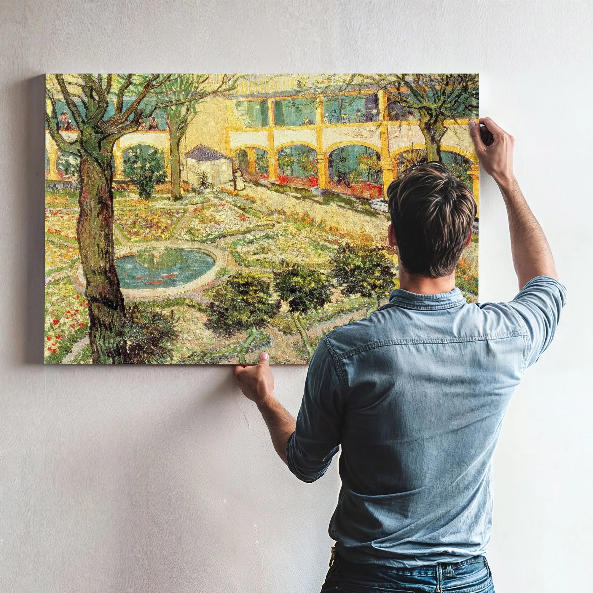 The Asylum Garden At Arles By Vincent Van Gogh Fine Art Print
