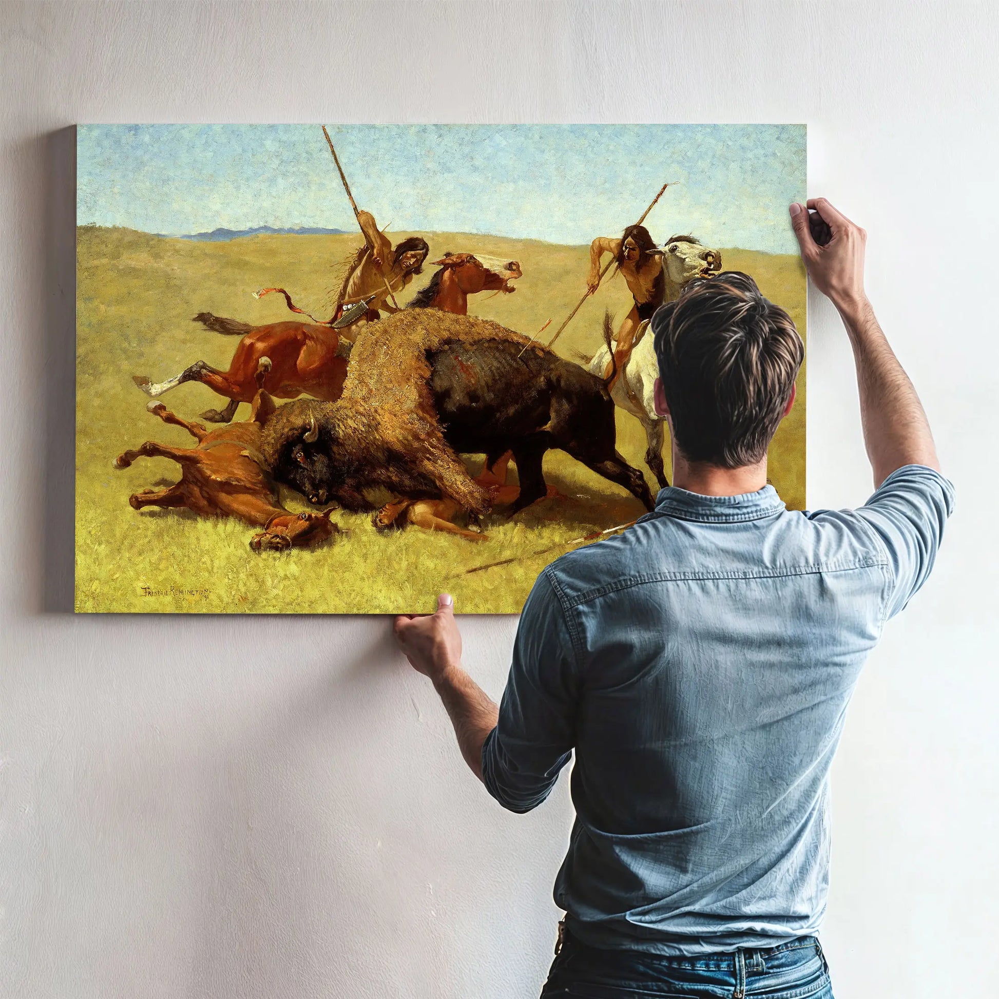 The Buffalo Hunt by Frederic Remington