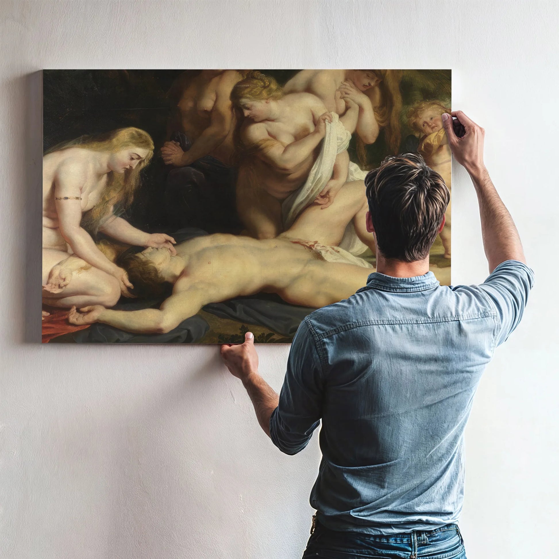 The Death Of Adonis With Venus Cupid And The Three Graces (Detail) By Peter Paul Rubens Fine Art Print