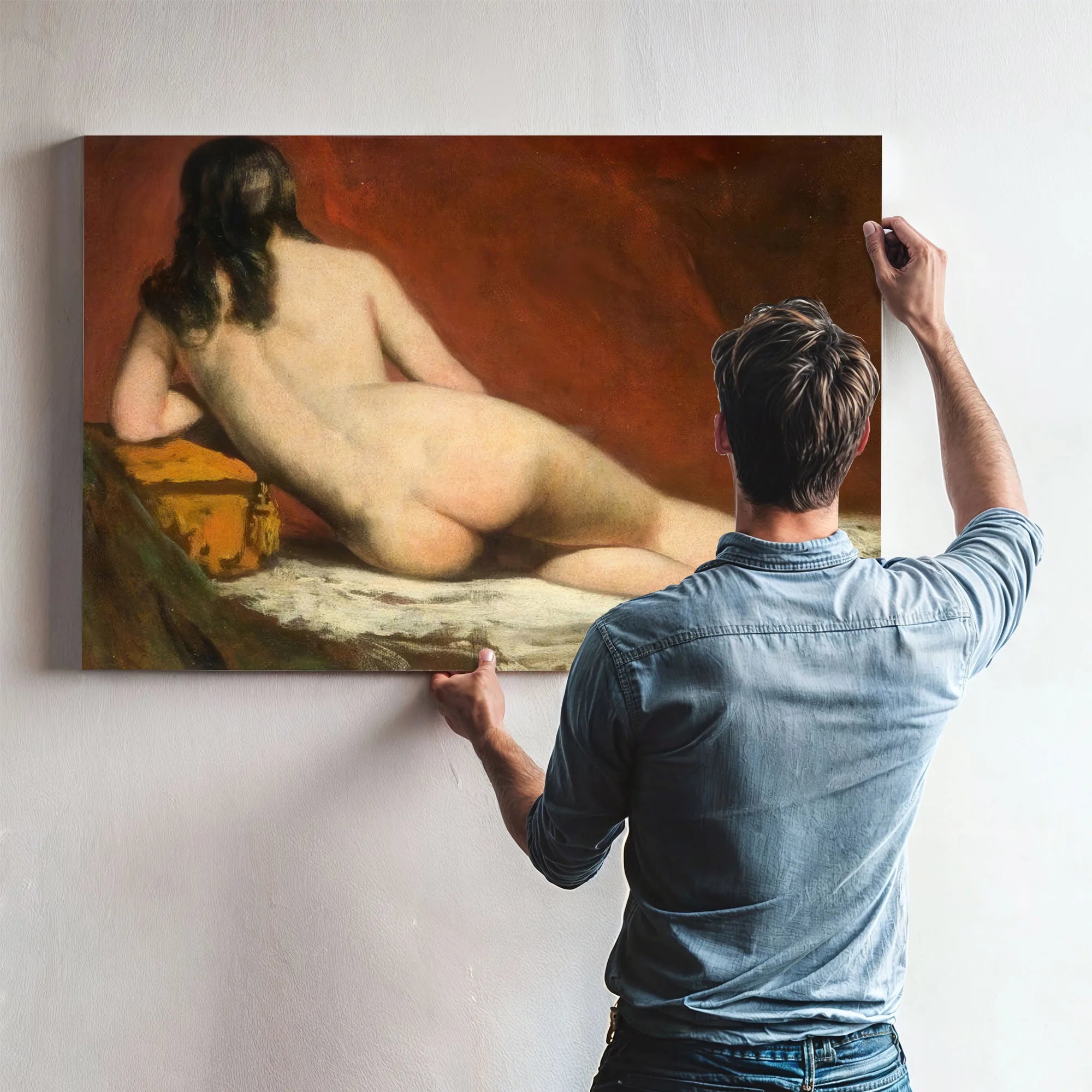 Nude Study Of A Reclining Woman By William Etty Fine Art Print