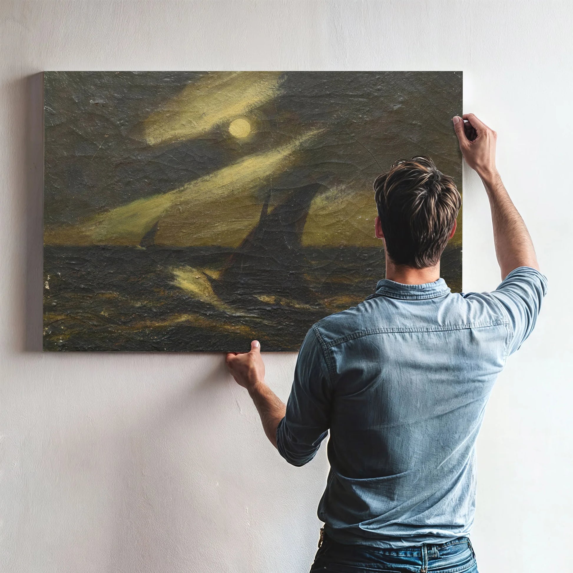Sailboats In The Moonlight By Albert Pinkham Ryder Fine Art Print