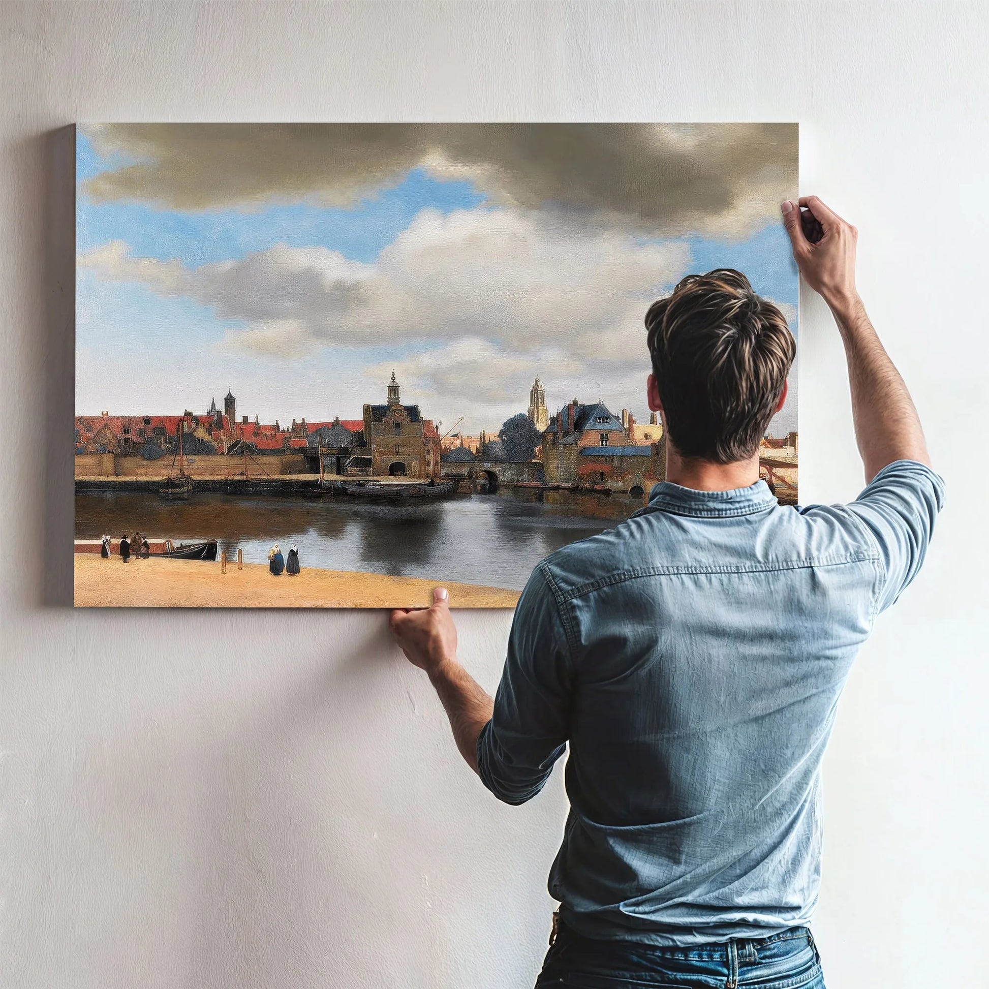 View Of Delft 1661 By Johannes Vermeer Fine Art Print