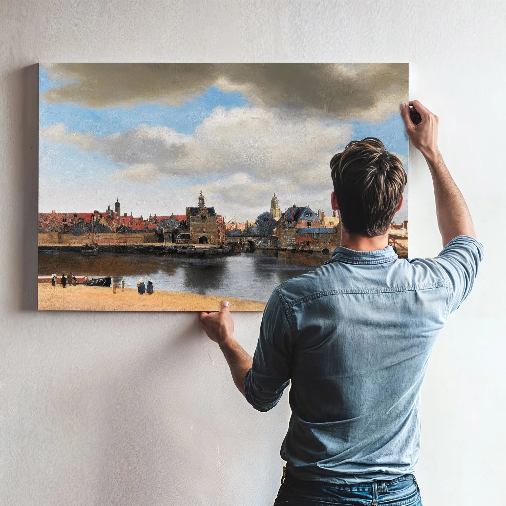 View Of Delft 1661 By Johannes Vermeer Fine Art Print