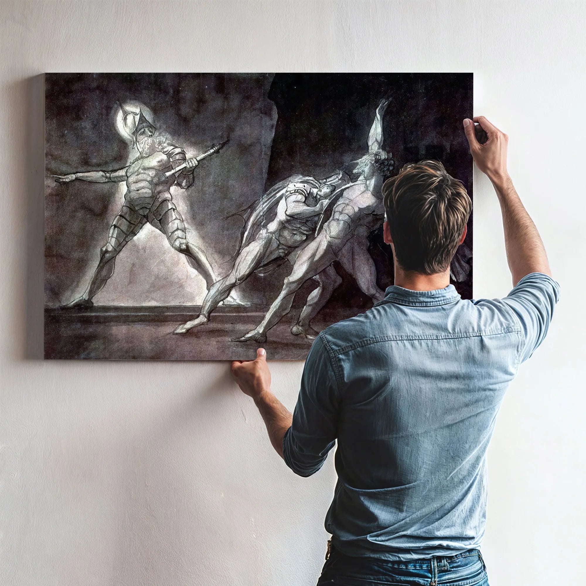 Hamlet And His Father's Ghost By Henry Fuseli Fine Art Print