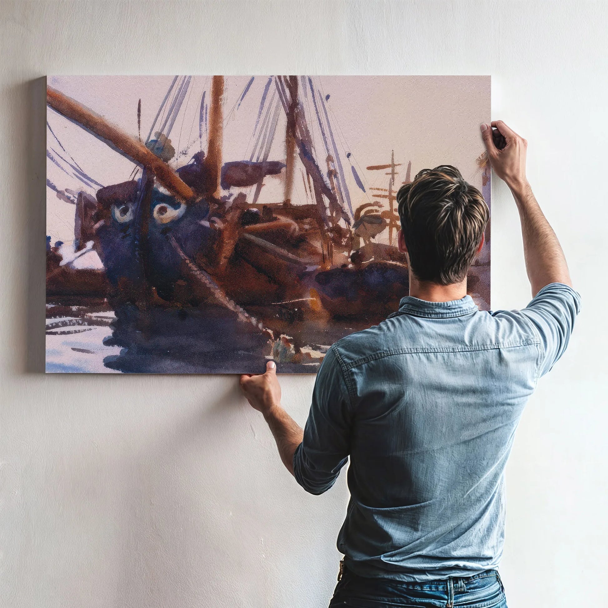 Venetian Boats By John Singer Sargent Fine Art Print
