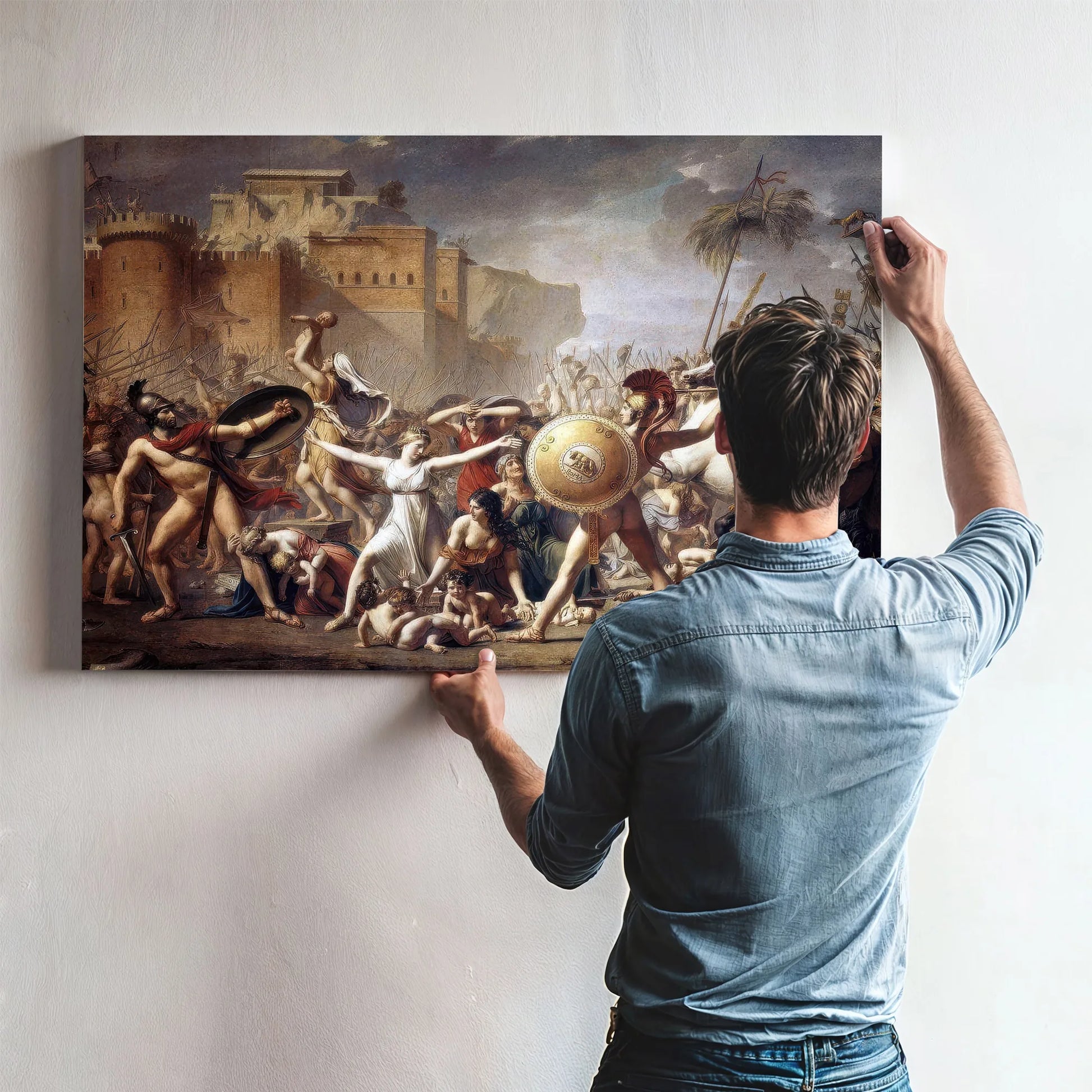 The Intervention Of The Sabine Women 1795 By Jacques Louis David Fine Art Print