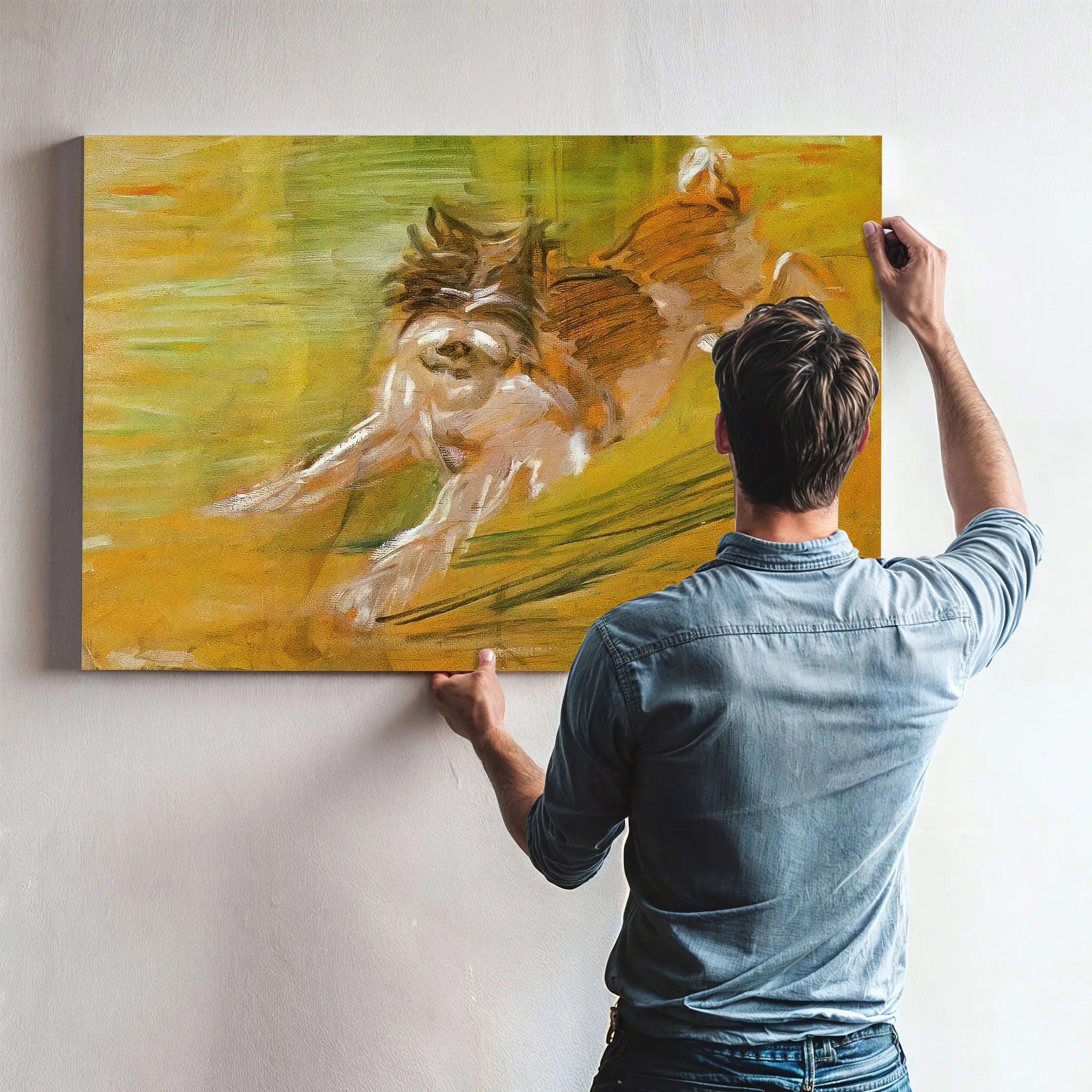 Jumping Dog Schlick By Franz Marc Fine Art Print